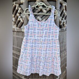 Target Pride Linen/Cotton Crosshatch Rainbow Tiered Tank Dress Size XL